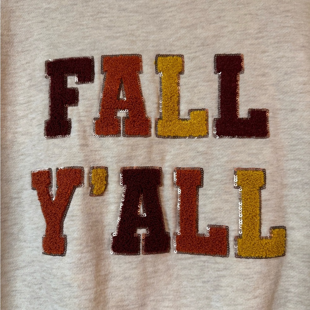 Women's Cream 'FALL Y'ALL' Crewneck Sweatshirt - Picture 2 of 3